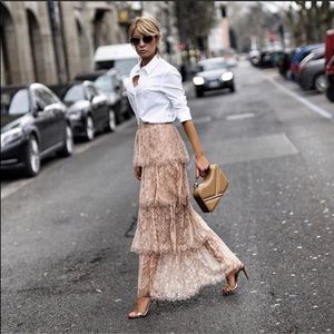 Zara Tiered Lace Skirt